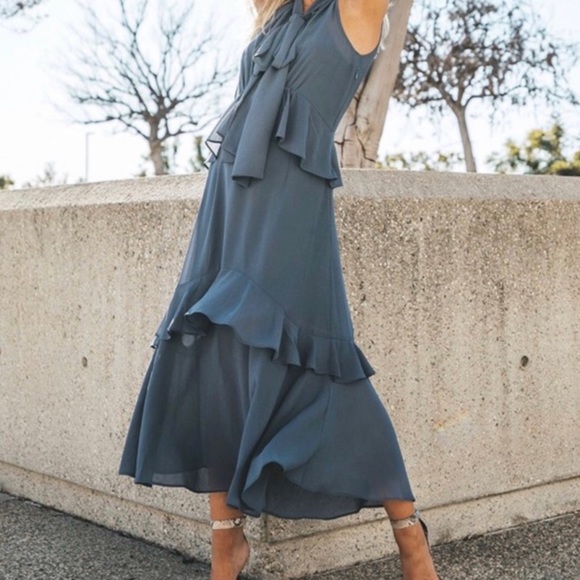 Multi-Tired Ruffled Twirly Bell Dress - Picture 3 of 9